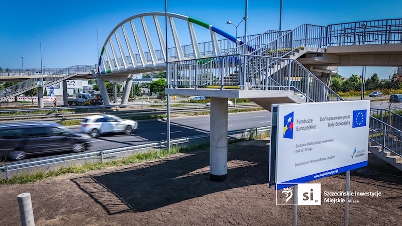 Dinsdag wordt de voetgangersbrug over de Strugastraat in Szczecin geopend