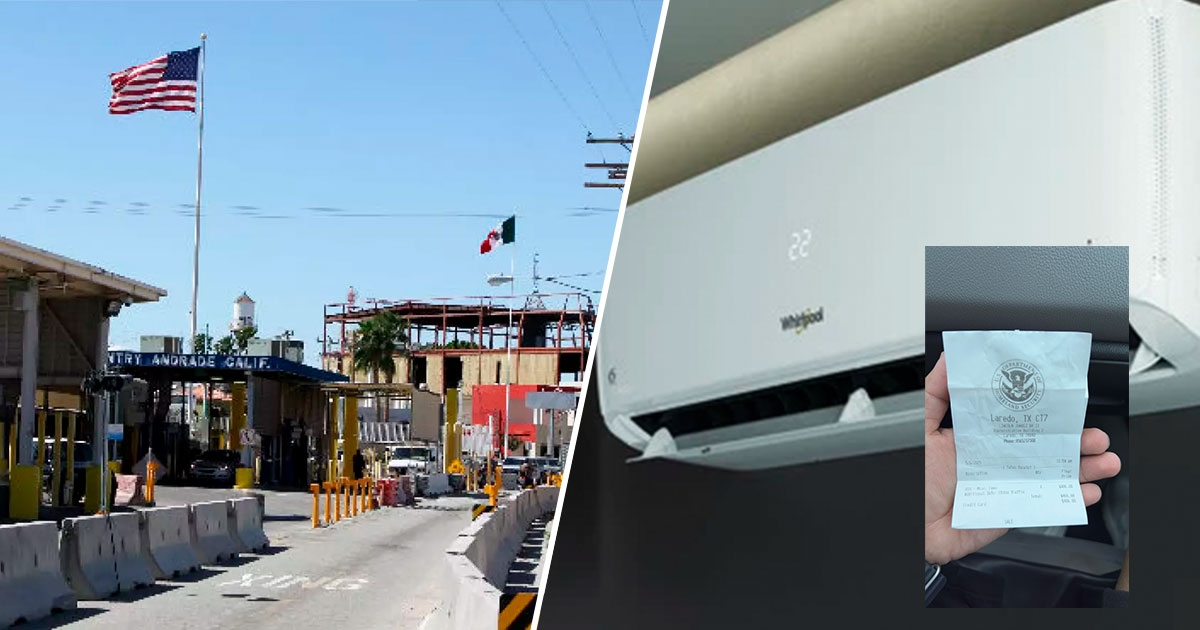 Gringo bought air conditioning in Mexico and upon his return he was charged 145% tariff.