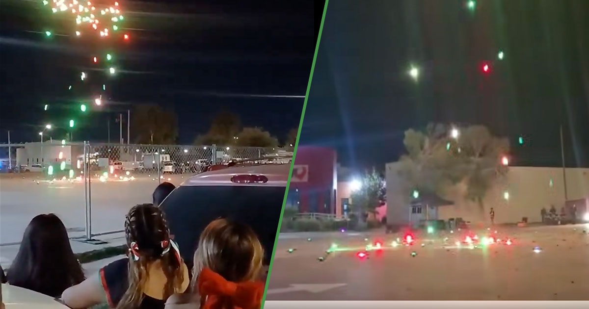 Piedras Negras'ta Grito'yu drone'larla yapmaya çalıştılar ve hepsi düştü.