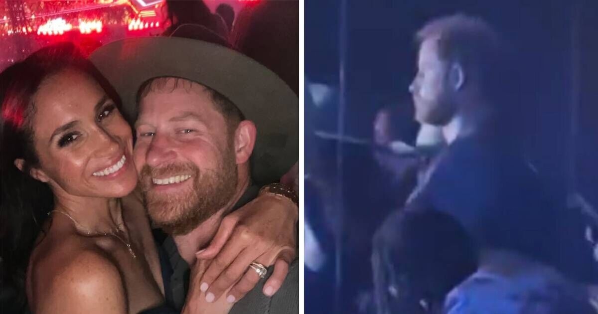 Novas imagens do príncipe Harry mostram-no 'parecendo triste' em um encontro com Meghan Markle