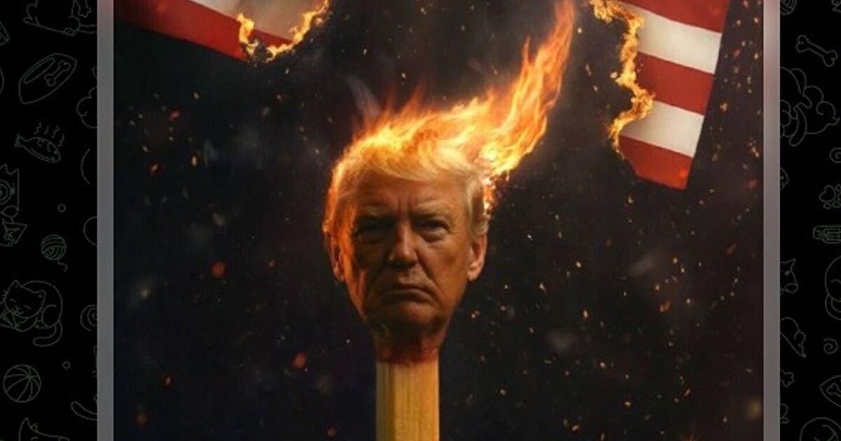 İran medyasının sevinçle paylaştığı Donald Trump'ın alevler içindeki görüntüsü öfkeye yol açtı