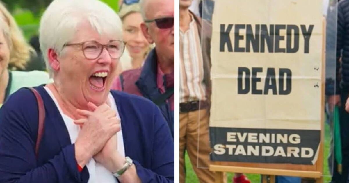 Antiques Roadshow guests wowed by price of ‘Kennedy dead’ poster they nearly chucked out
