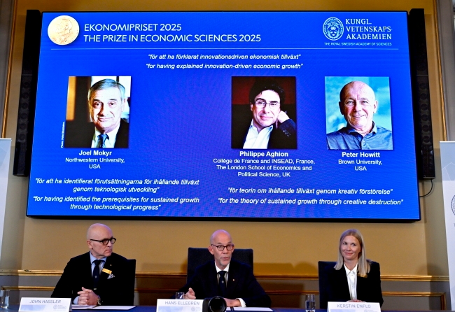 Joel Mokyr, Philippe Aghion et Peter Howitt remportent le prix Nobel d'économie
