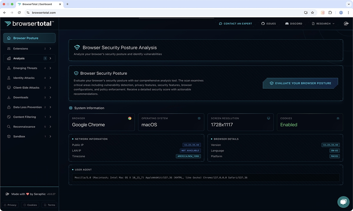 Seraphic Security Unveils BrowserTotal™ – Free AI-Powered Browser Security Assessment for Enterprises