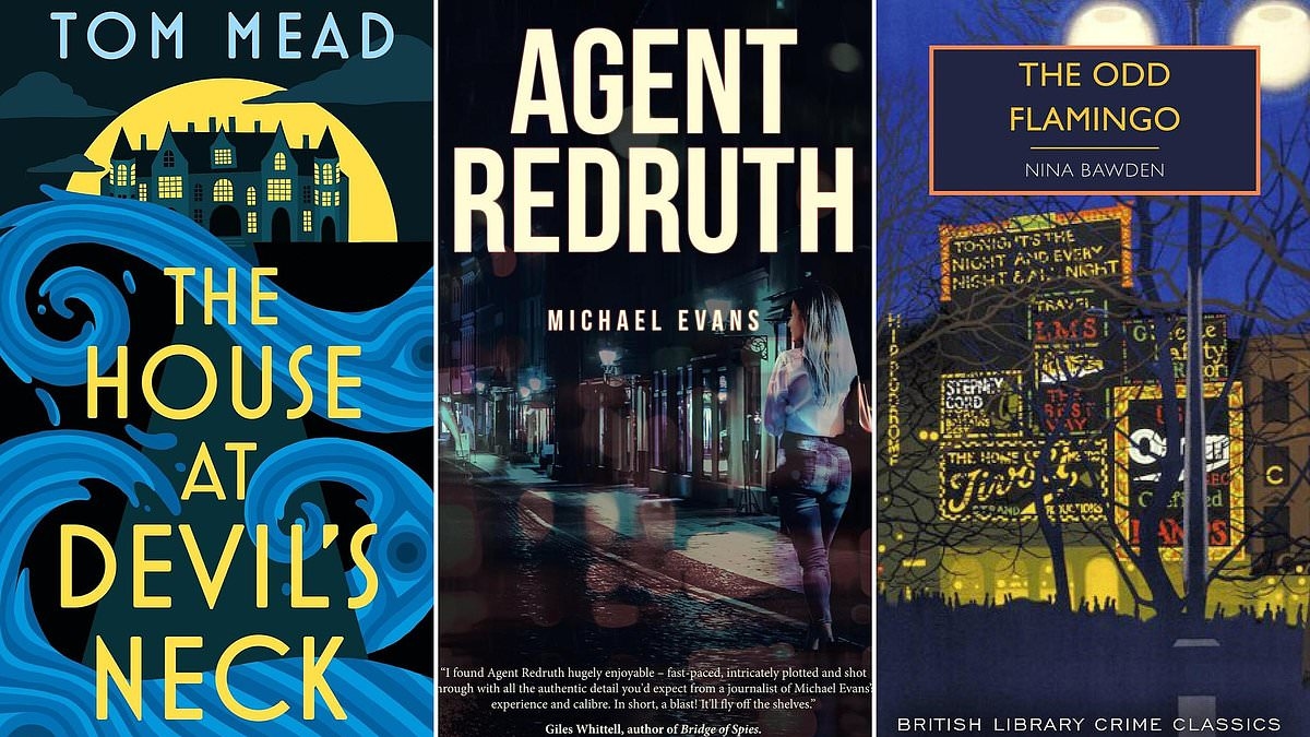 Moord in een landhuis met geheimen om te verbergen: de beste klassieke misdaadromans van dit moment - The House at Devil's Neck van Tom Mead, Agent Redruth van Michael Evans, The Odd Flamingo van Nina Bawden