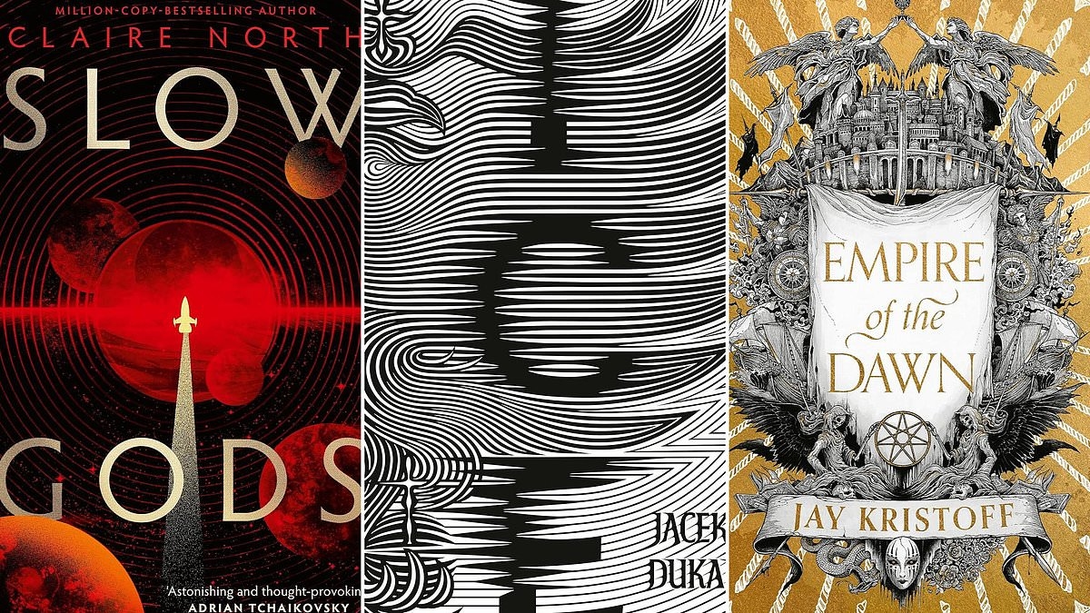 Ficção científica realmente boa: Império da Aurora, de Jay Kristoff; Gelo, de Jacek Dukaj; Deuses Lentos, de Claire North.