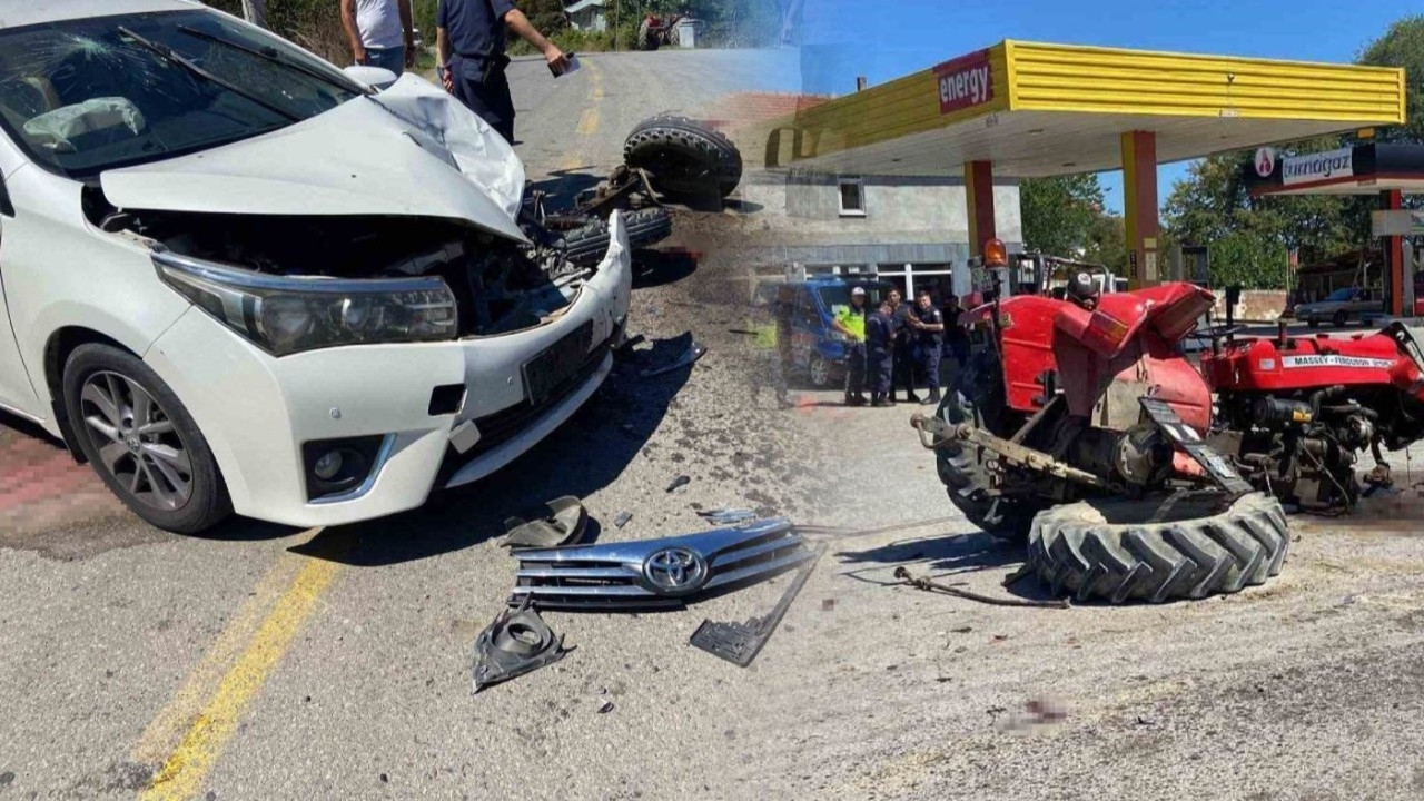 Choque entre coche y tractor: 4 heridos