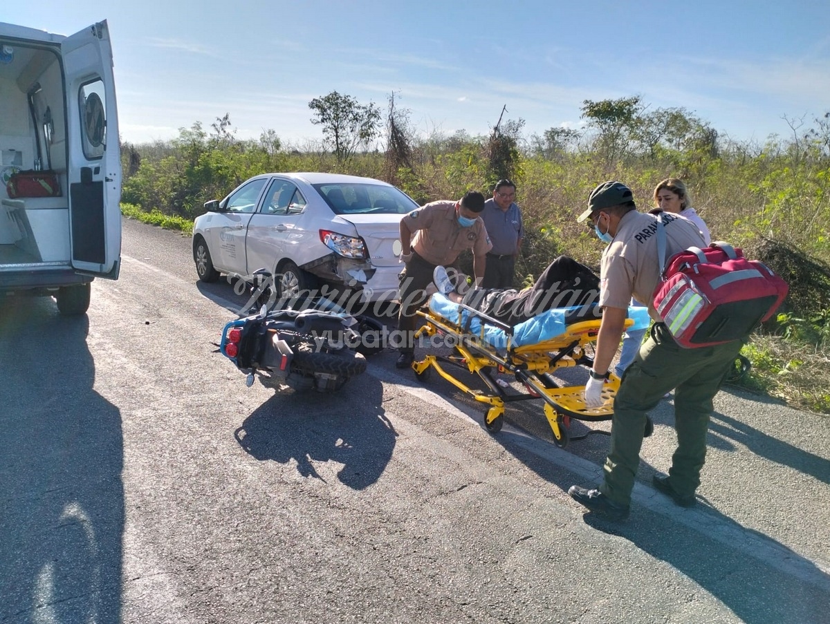 Motociclista ferito in un incidente sull'autostrada Mérida-Motul