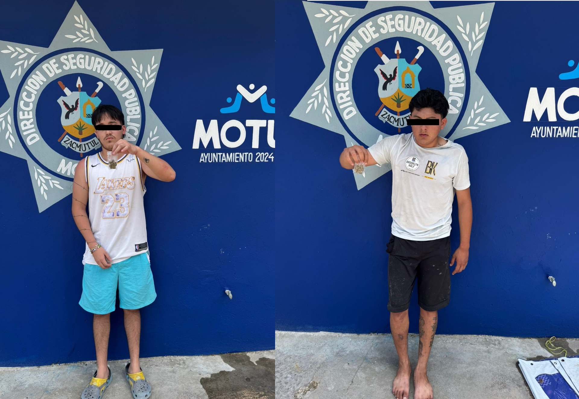 Detenidos en Motul por portación de sustancias ilegales