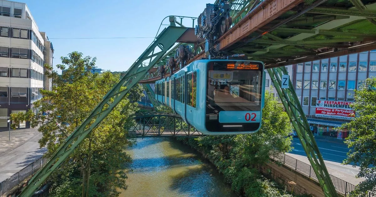 Incredible £7.7 million upside-down railway that flies over rivers and cars