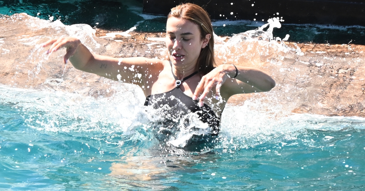 He threw himself into the cool waters