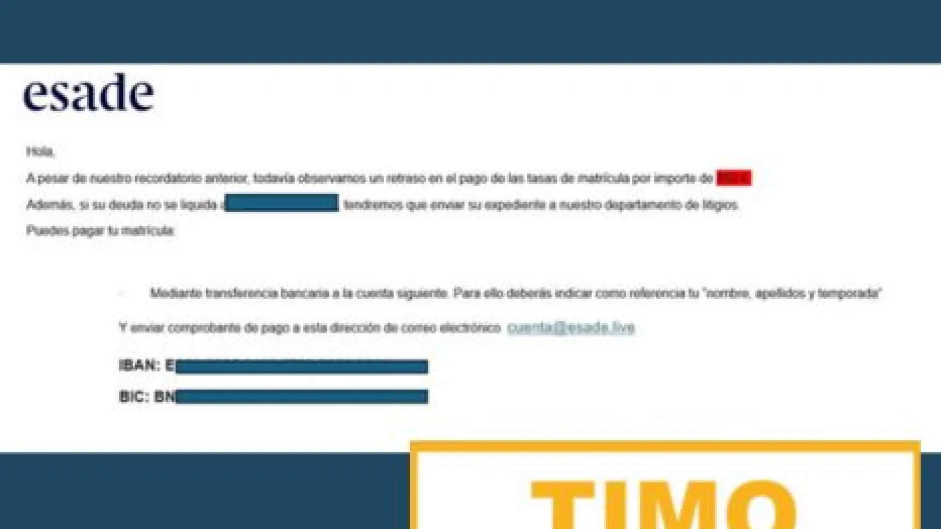 Cuidado con el mail que pide pagar la matrícula universitaria: varias universidades alertan de que es un timo