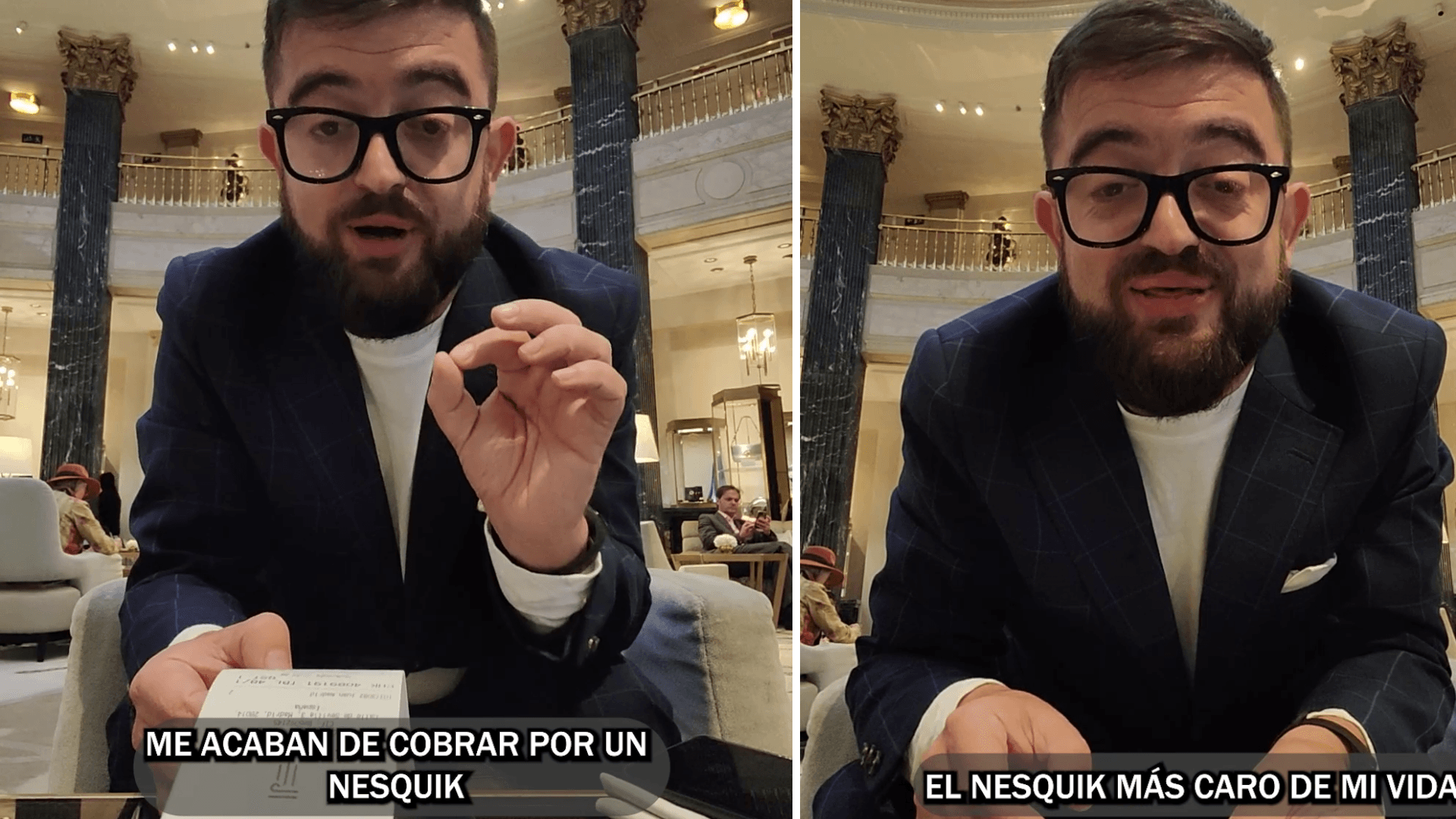Fa colazione nel bar più costoso di Madrid e non riesce a credere a quanto gli fanno pagare per un Nesquik.