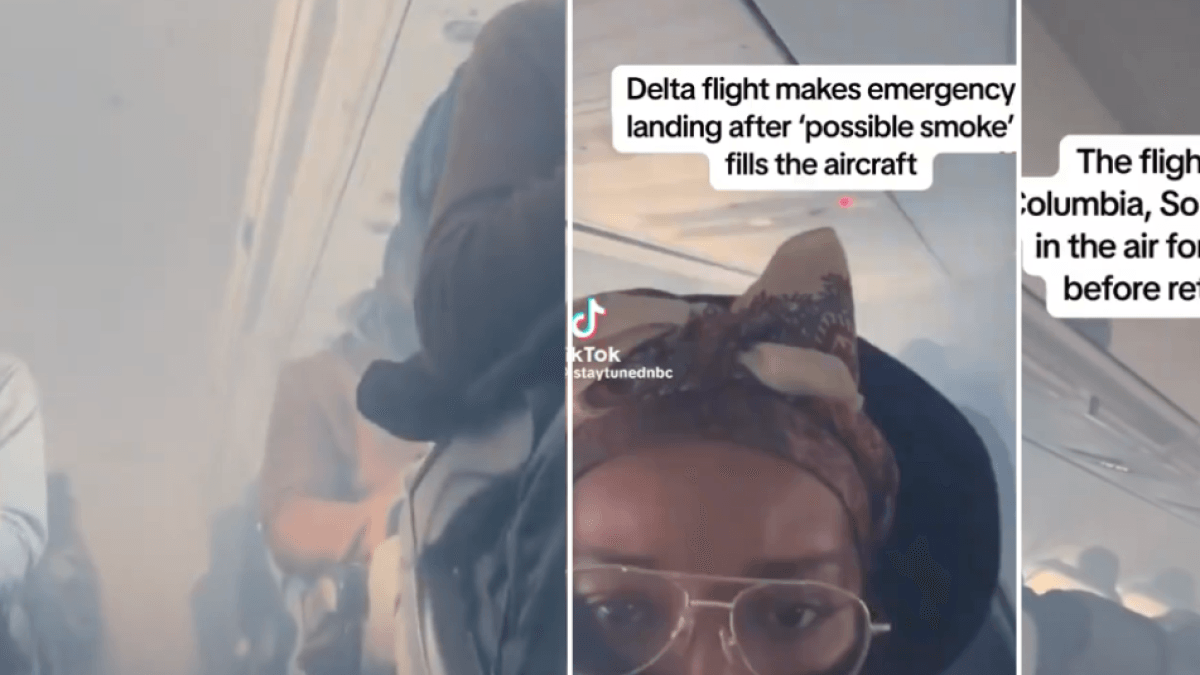 Passengers got the scare of their lives after the cabin started filling with smoke