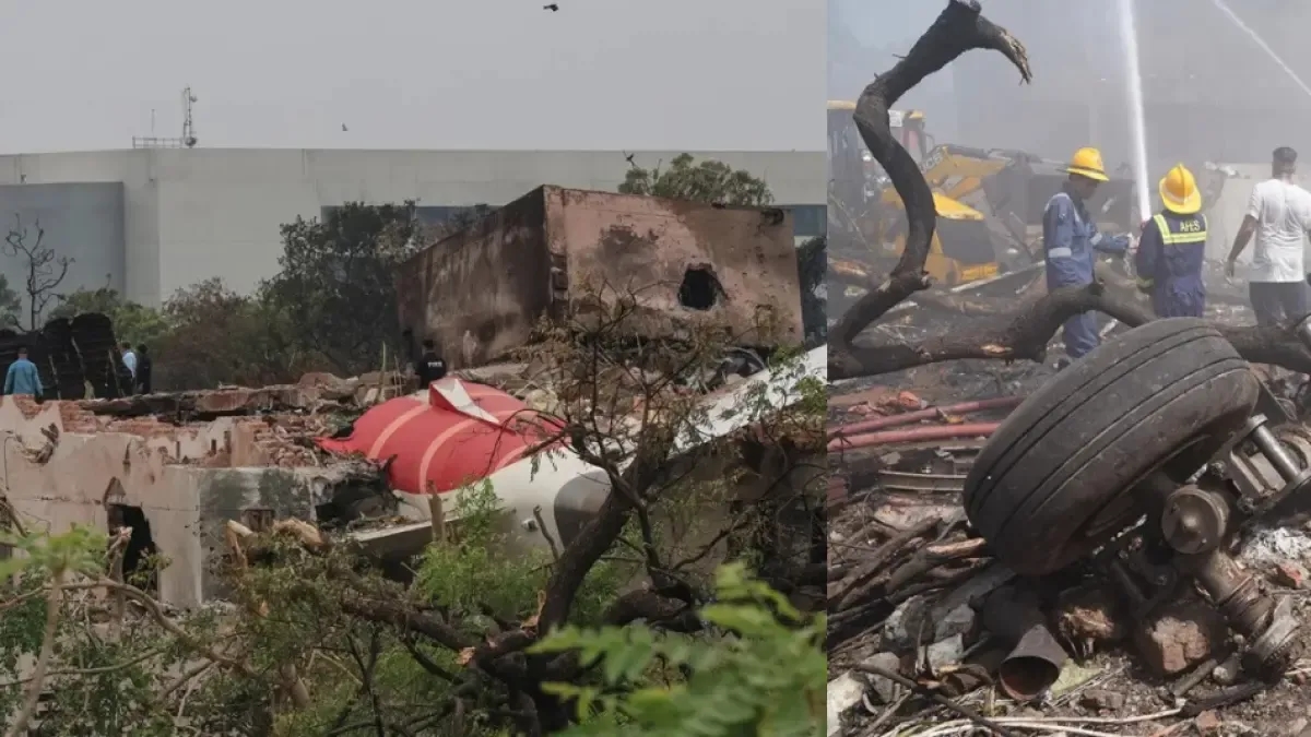 Vídeo mostra o momento exato da decolagem e queda do avião acidentado na Índia