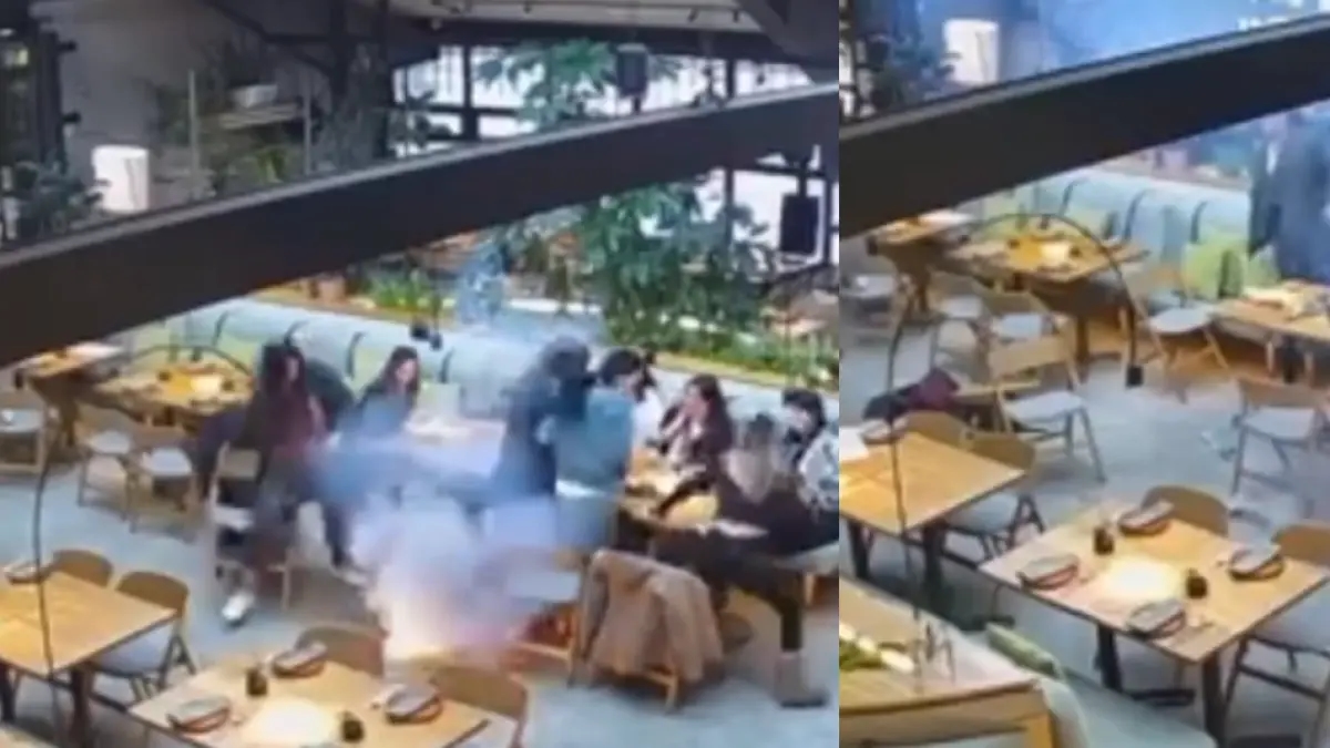 Video | Pánico en un restaurante de México por la explosión de una batería portátil
