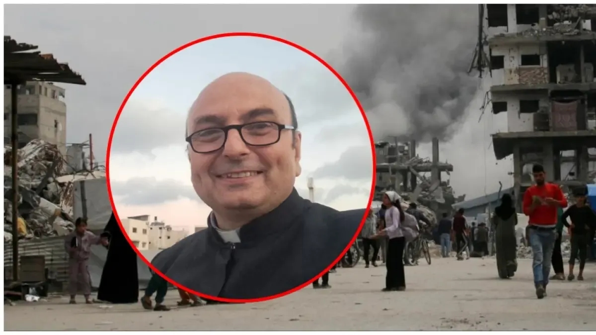 A única igreja católica na Faixa de Gaza foi bombardeada por Israel; o renomado padre Gabriel Romanelli ficou ferido.