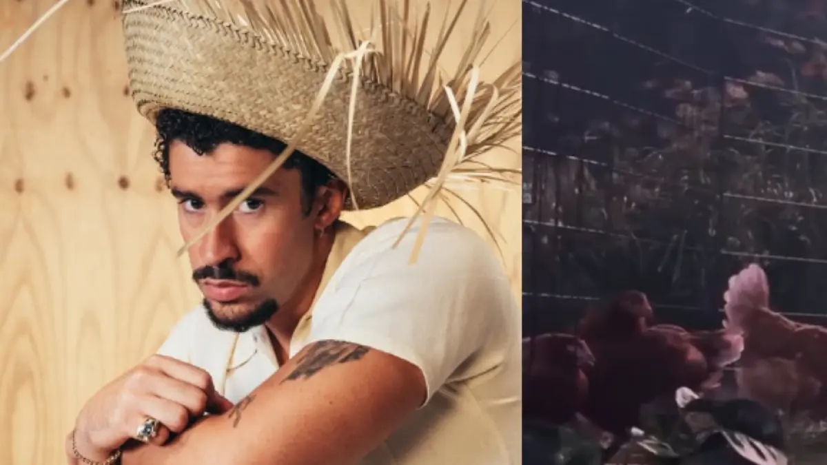 Organización animalista denuncia a Bad Bunny por uso de gallinas vivas en sus conciertos