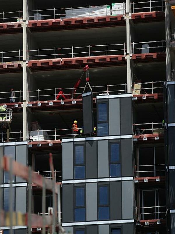 Im April 2025 ist in Deutschland der Bau von 18.500 Wohnungen genehmigt worden.