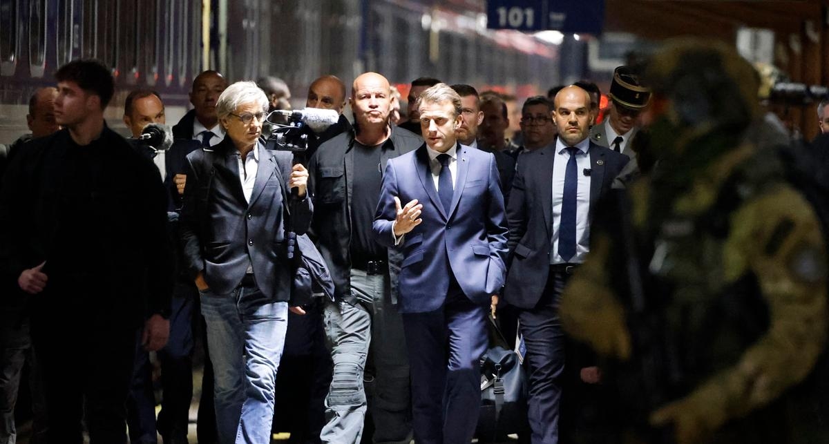 Krieg in der Ukraine: Emmanuel Macron und andere europäische Staats- und Regierungschefs treffen in Kiew ein, um einen Waffenstillstand zu fordern