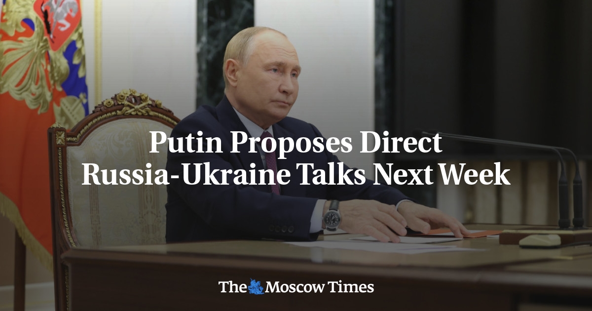 Putin propõe negociações diretas entre Rússia e Ucrânia na próxima semana