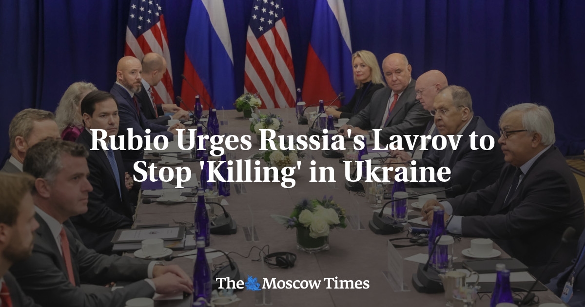 Rubio pede que Lavrov pare de "matar" na Ucrânia