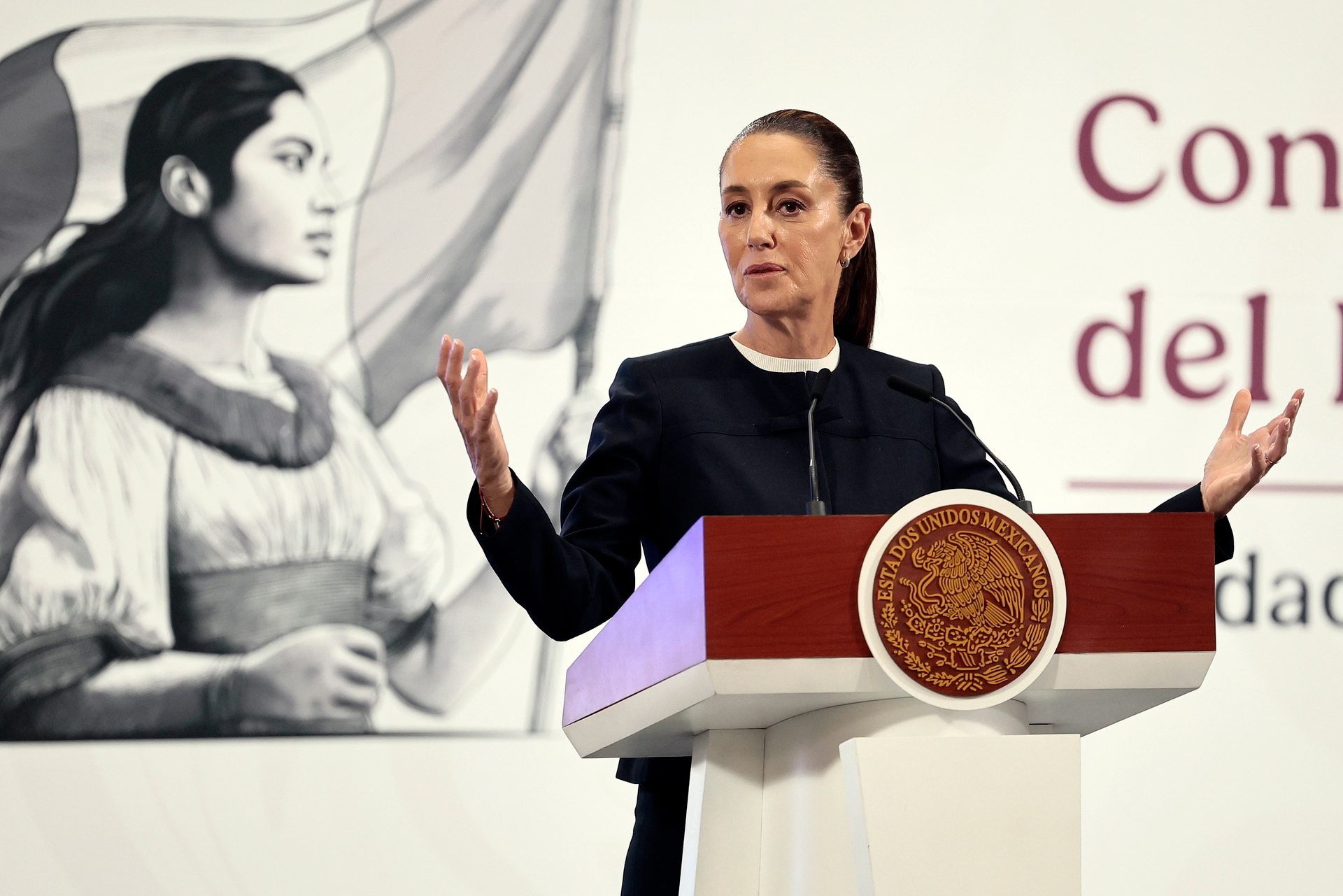 Claudia Sheinbaum, Trump ile Meksika ve ABD arasındaki ticaret dengesinin iyileştirilmesi hakkında görüşüyor.