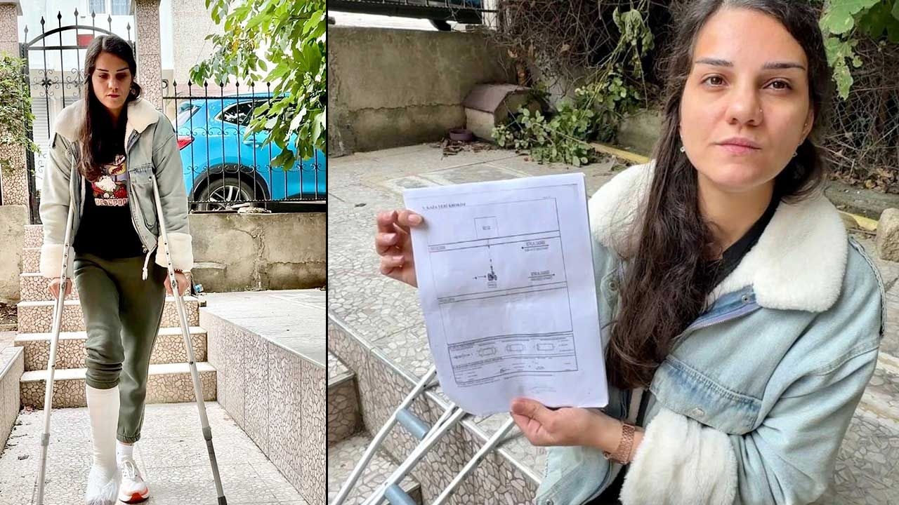 Bu defa yaya motosikletliye çarptı, sürücünün bacağı kırıldı