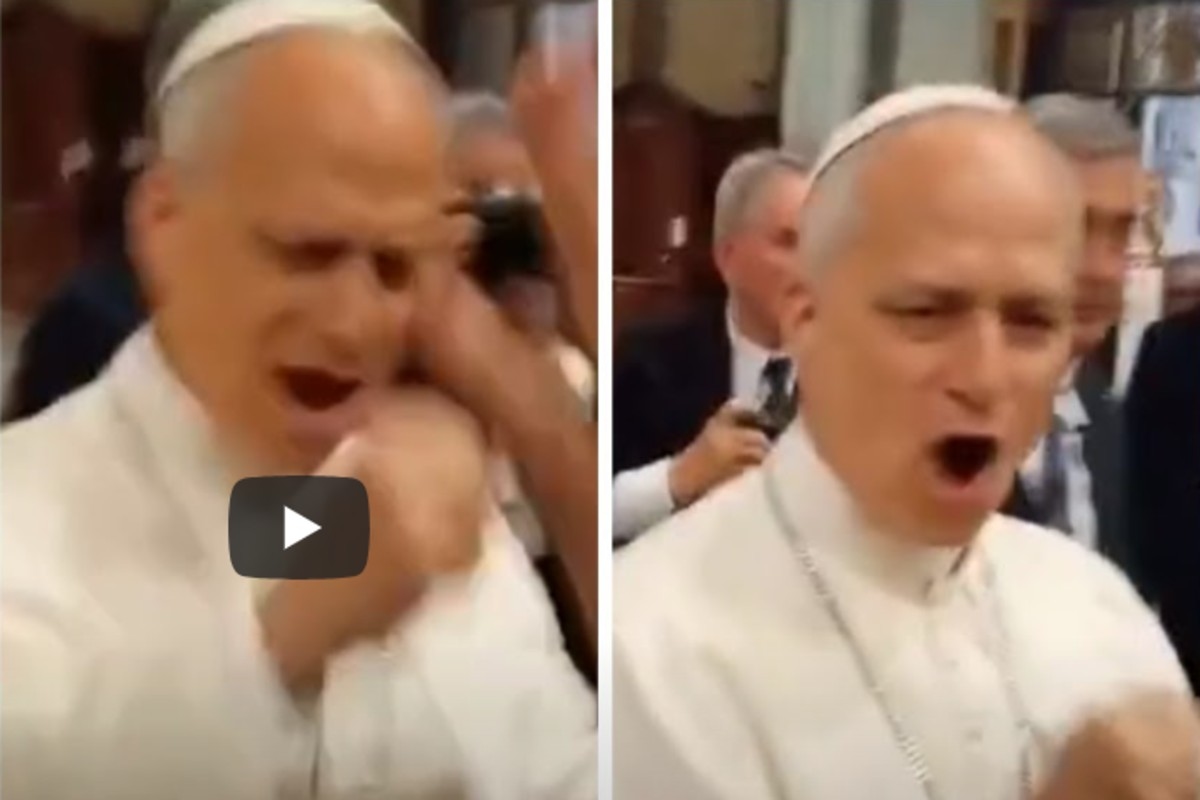 El Papa León XIV se desata: incita a los fieles como si estuviera en el estadio. Vídeo imperdible