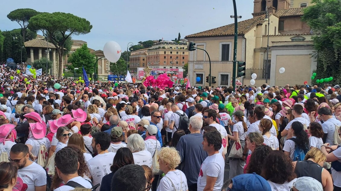 Race for the Cure, Rome colored pink with 150 thousand participants