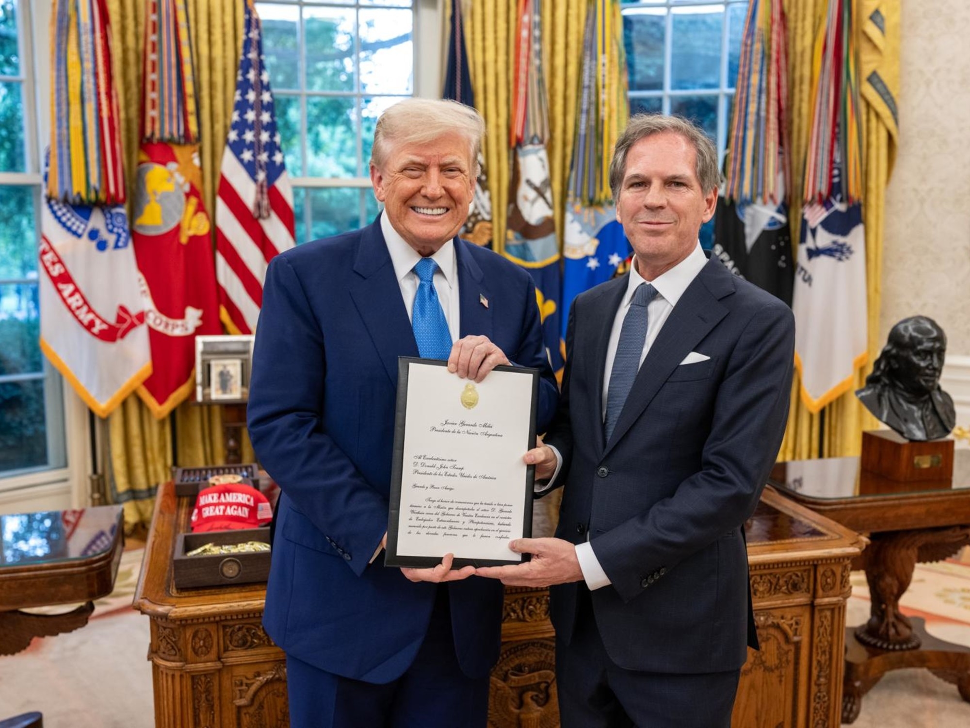 Visumvrij reisverdrag: voor de ambassadeur in Washington weerspiegelt het de kwaliteit van de relatie tussen Milei en Trump.