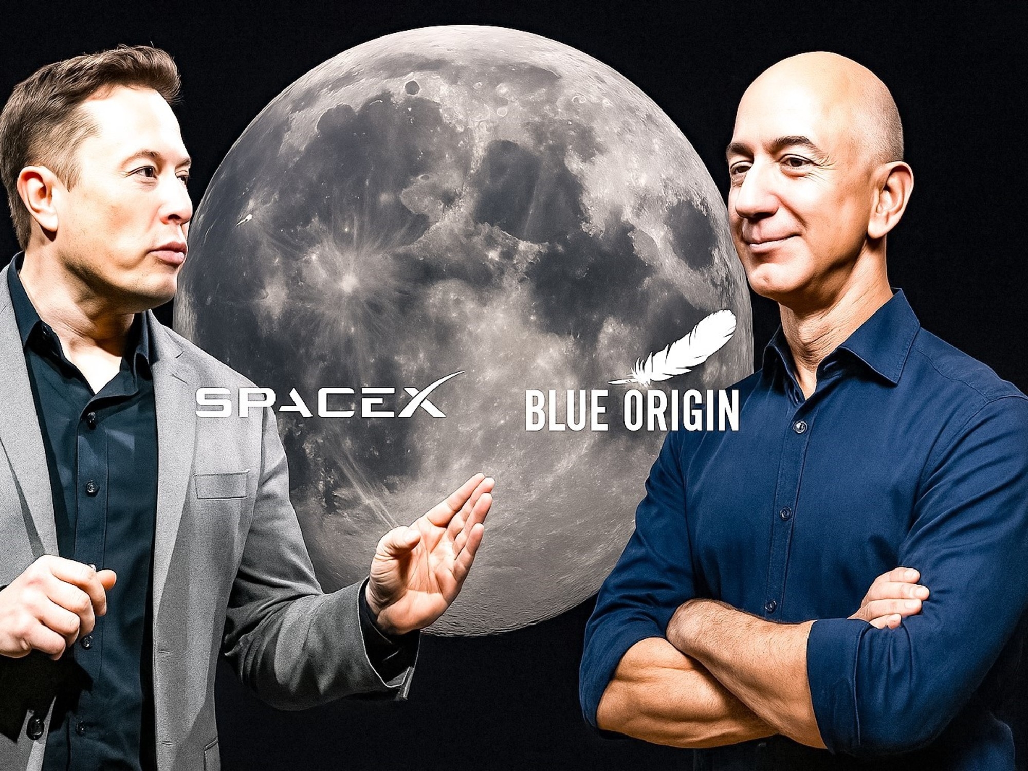 Elon Musk ve Jeff Bezos: Ay'ı kimin kontrol edeceğini belirleyecek milyarlarca dolarlık sözleşme için mücadele
