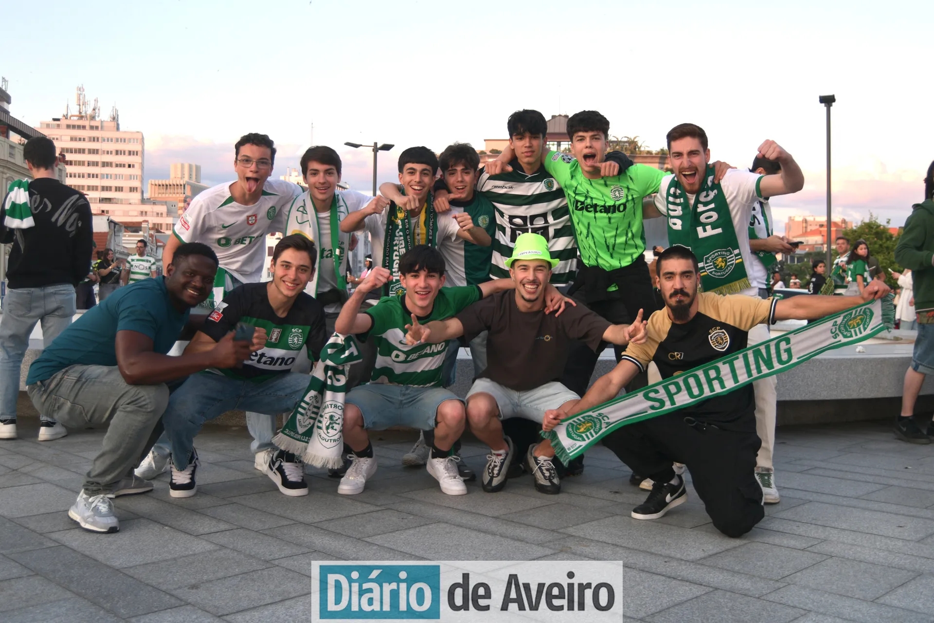 Imágenes de la celebración del título del Sporting en Aveiro
