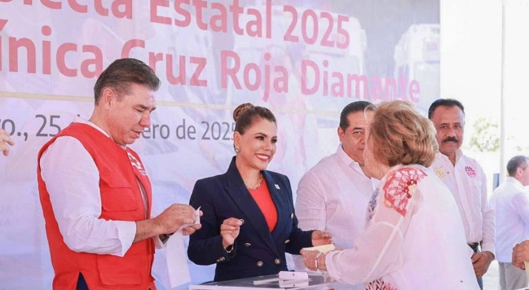 Evelyn Salgado comparece ao início da Coleta Estadual 2025 da Cruz Vermelha Mexicana