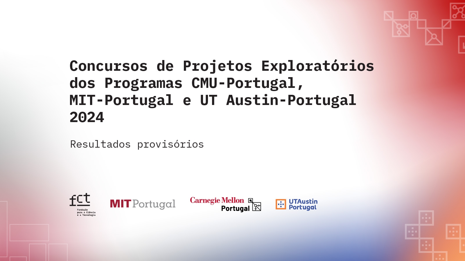 Tussentijdse resultaten van verkennende projecten van de nationale programma's van CMU, MIT en UT Austin