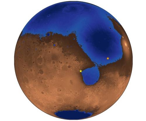 Spuren urzeitlicher Ozeanstrände auf dem Roten Planeten entdeckt