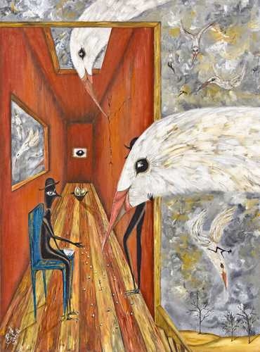 En sus lienzos surrealistas, la artista Brianda Zareth Huitrón  busca resignificar lo cotidiano