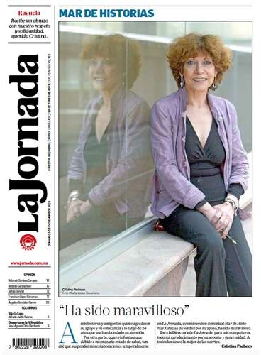 Cristina Pacheco'nun La Jornada'ya 38 yıllık katkıları bir kitapta bir araya getiriliyor.