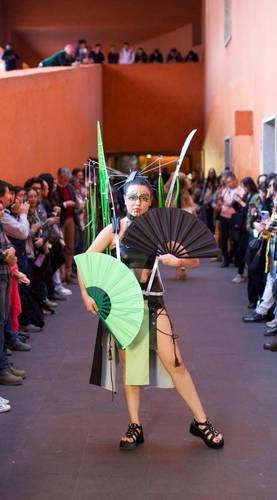 Students from La Esmeralda showcased their fusions of art and fashion on the catwalk.