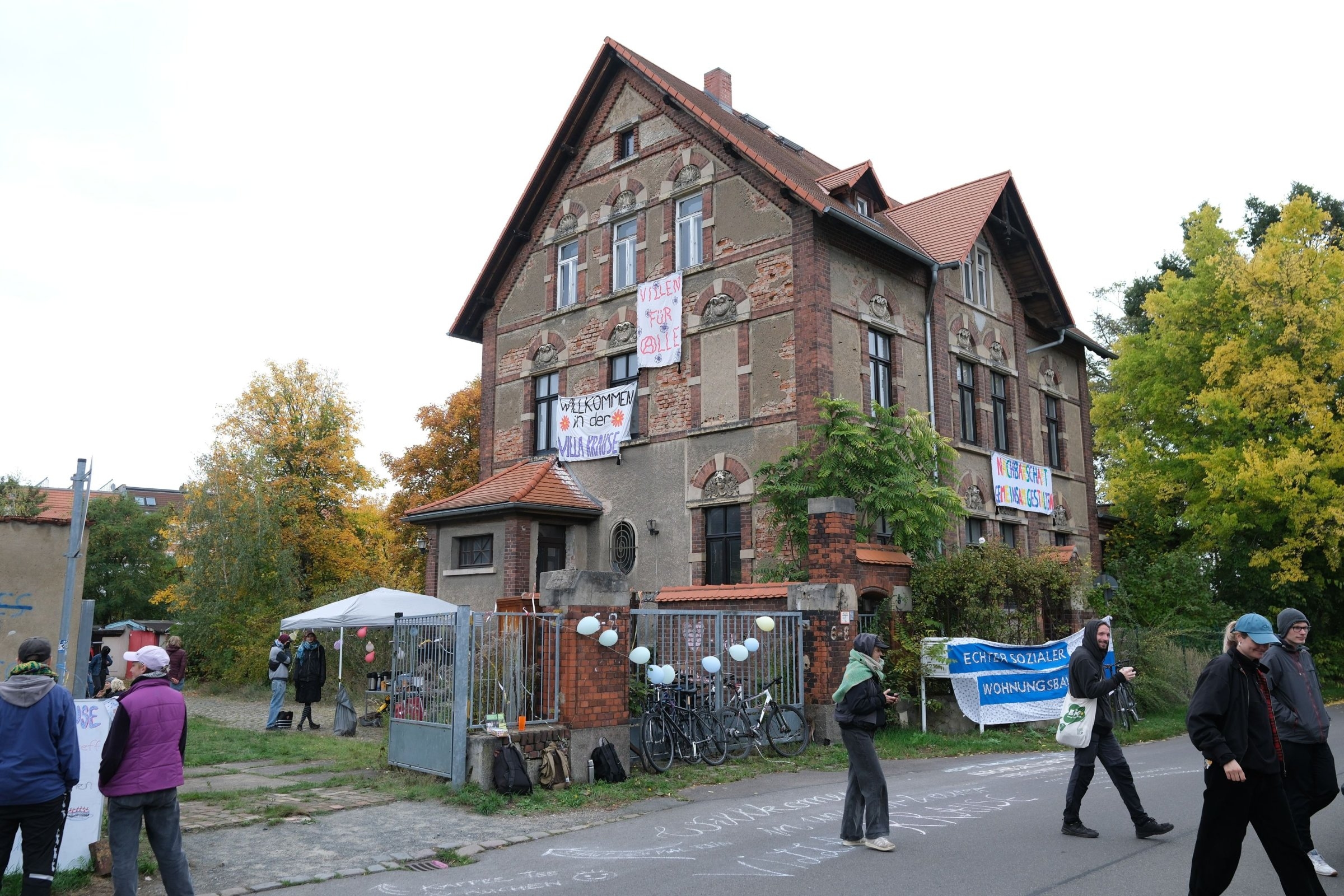 Linkse campagne | Activisten bezetten opnieuw huis in Leipzig