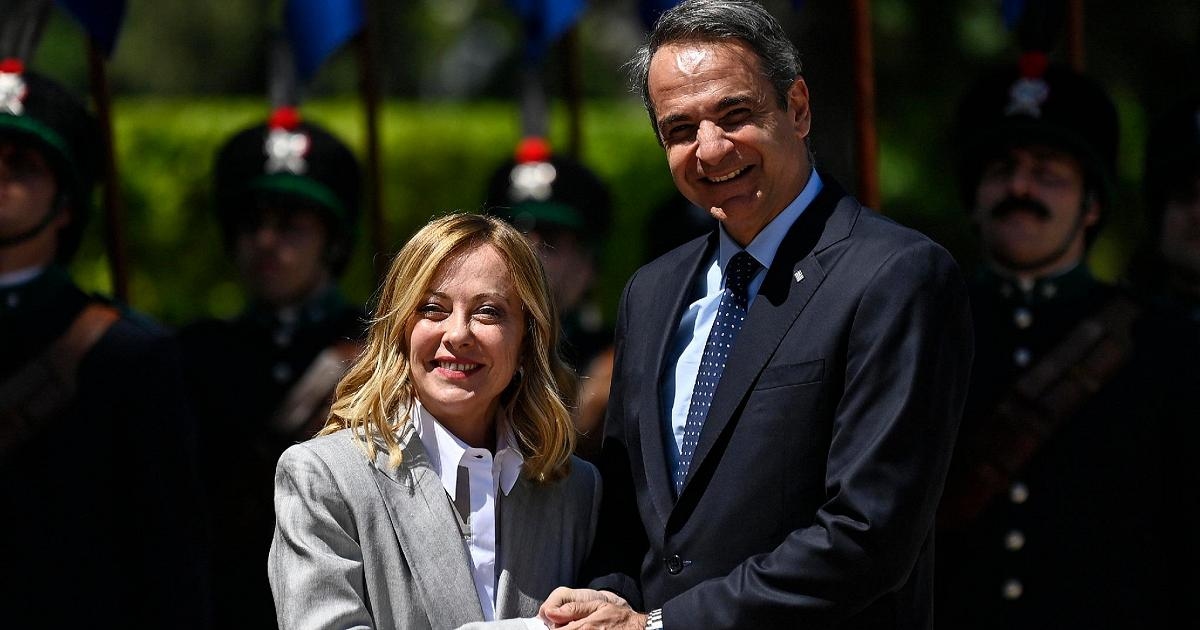 Italy-Greece summit begins, Meloni welcomes Prime Minister Mitsotakis