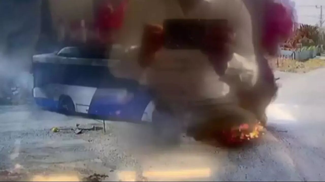 EGO bus bursts into flames in Ankara