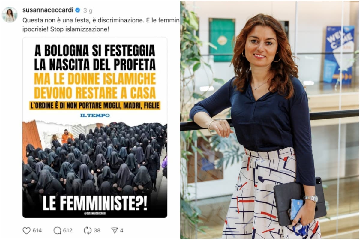 Susanna Ceccardi, uma gafe nas redes sociais de uma eurodeputada da Liga: ela confunde uma procissão cristã com uma reunião de mulheres em burcas.