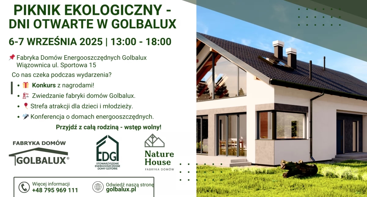Nous vous invitons aux Journées Portes Ouvertes de l'Usine de Maisons à Haute Efficacité Energétique GOLBALUX