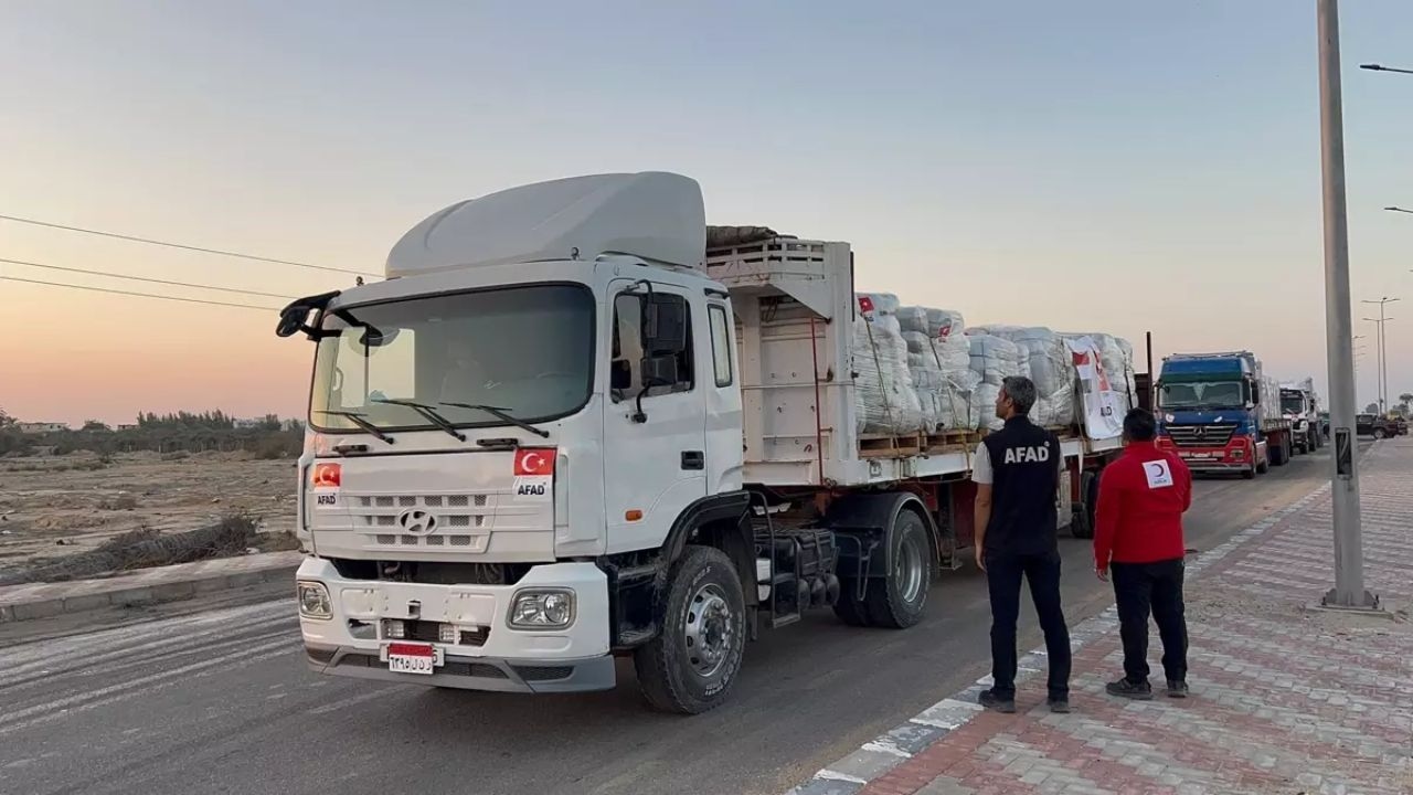 Fluxo de ajuda da Turquia para a crise humanitária em Gaza